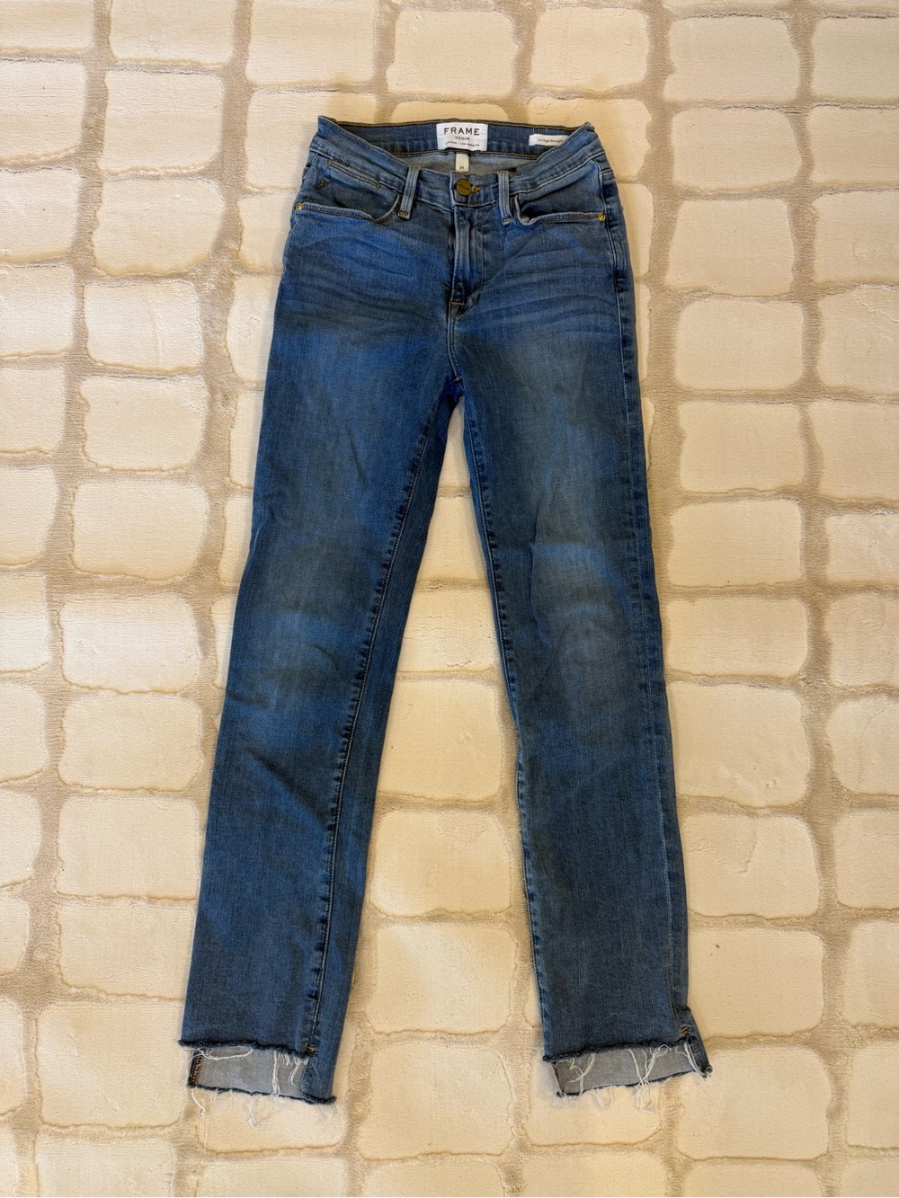 Frame Denim Le High Straight Jeans in Medium Blue Nordstrom